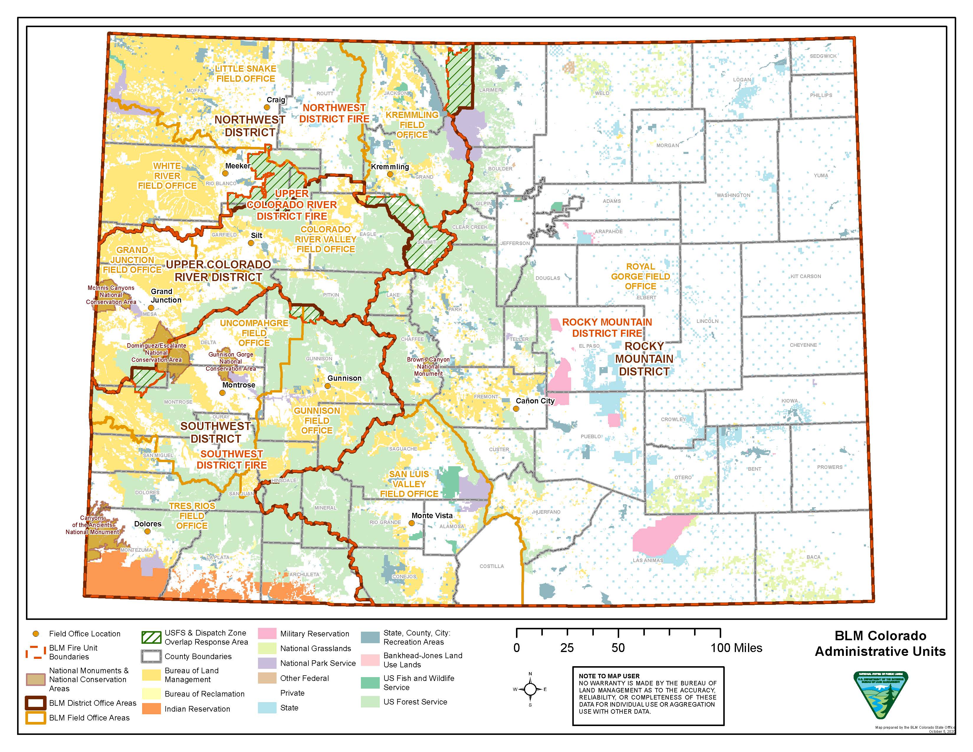 The Bureau of Land Management Colorado Realigns District Boundaries